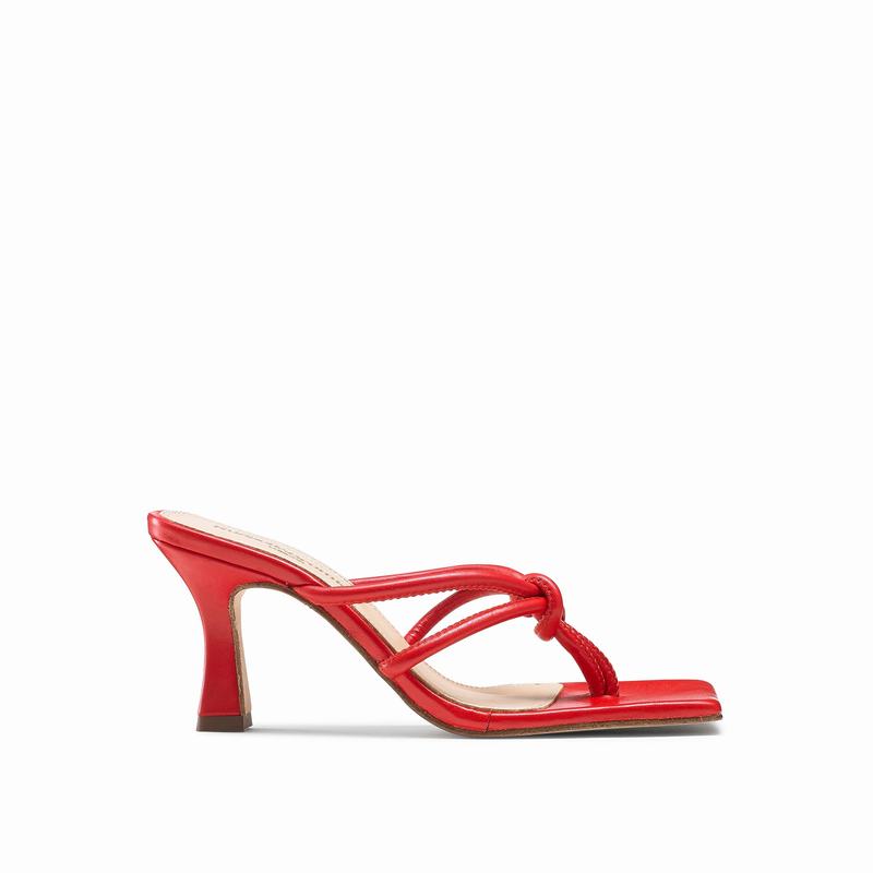 Russell & Bromley Margarita Knot Toe Post Mules Women's Red [IGD5060SI]